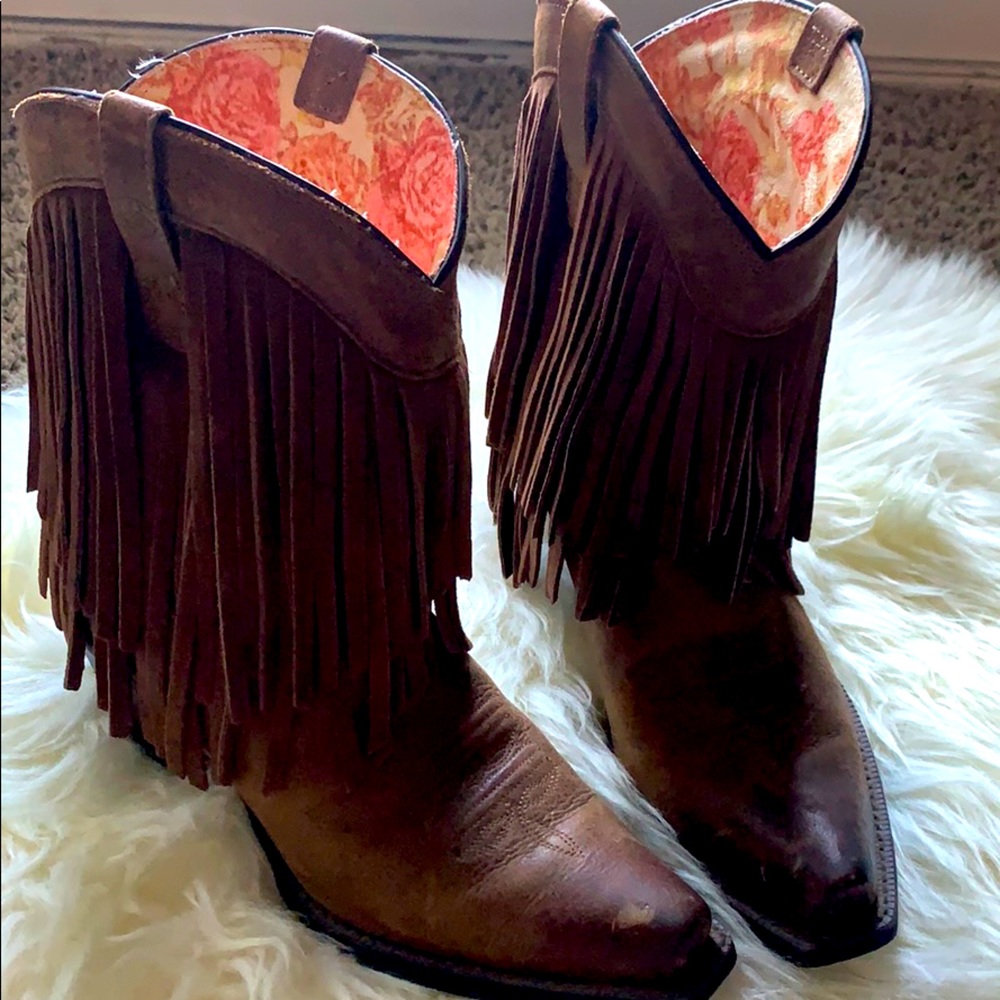 Ariat Short Fringe Cowgirl Boots